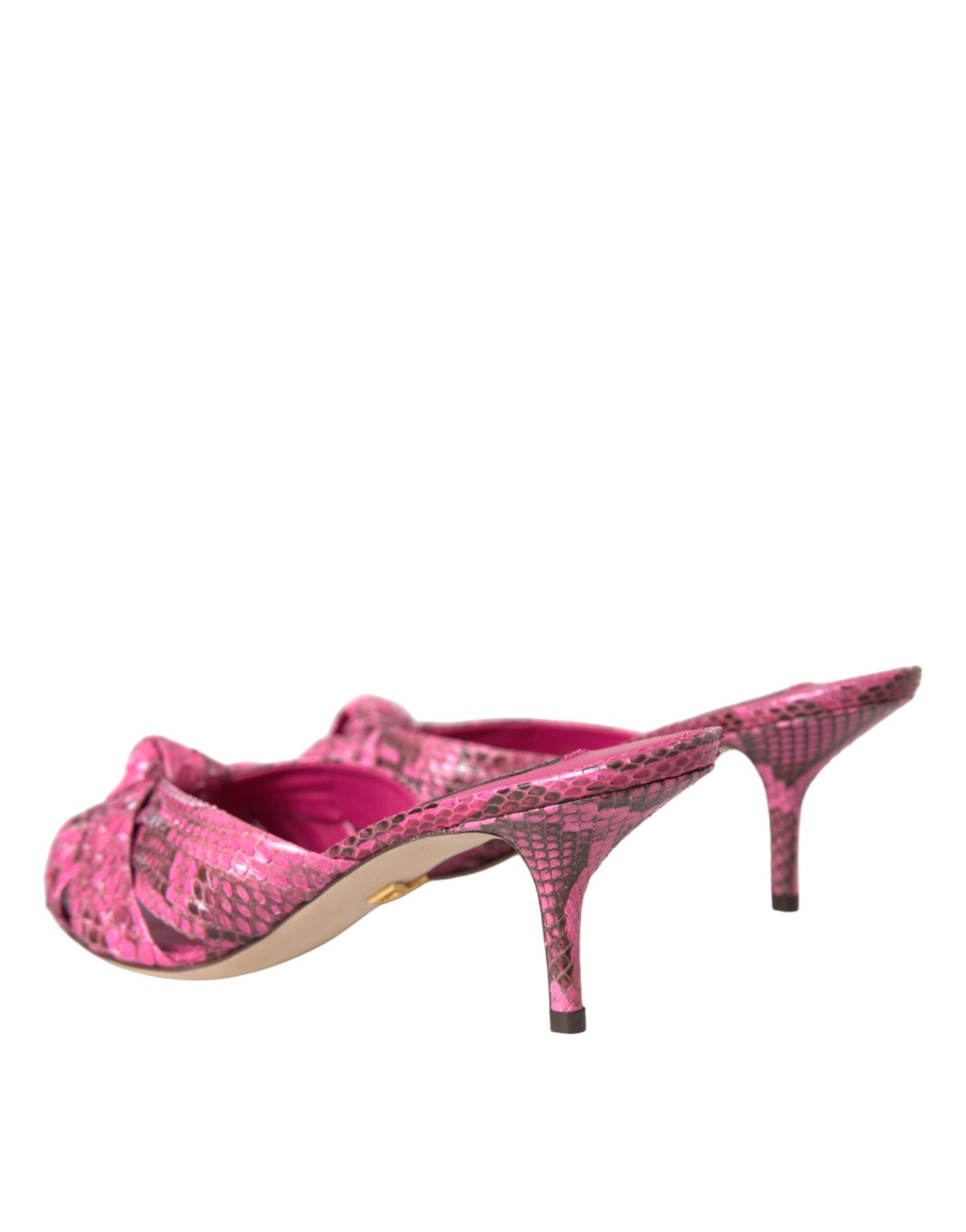 Scarpe con tacco a spillo in pelle esotica rosa Dolce &amp; Gabbana