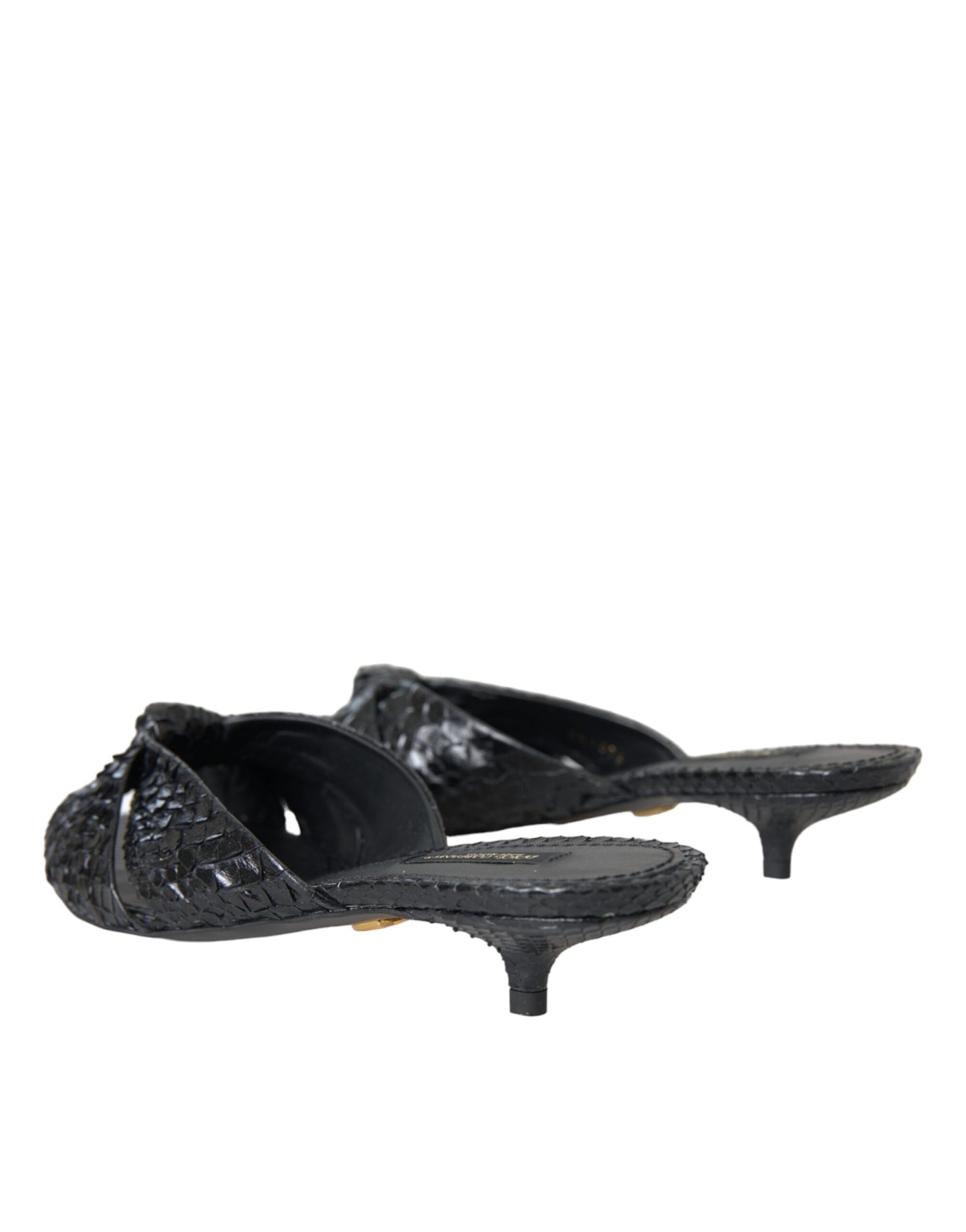 Scarpe con tacco in pelle esotica nera Dolce &amp; Gabbana