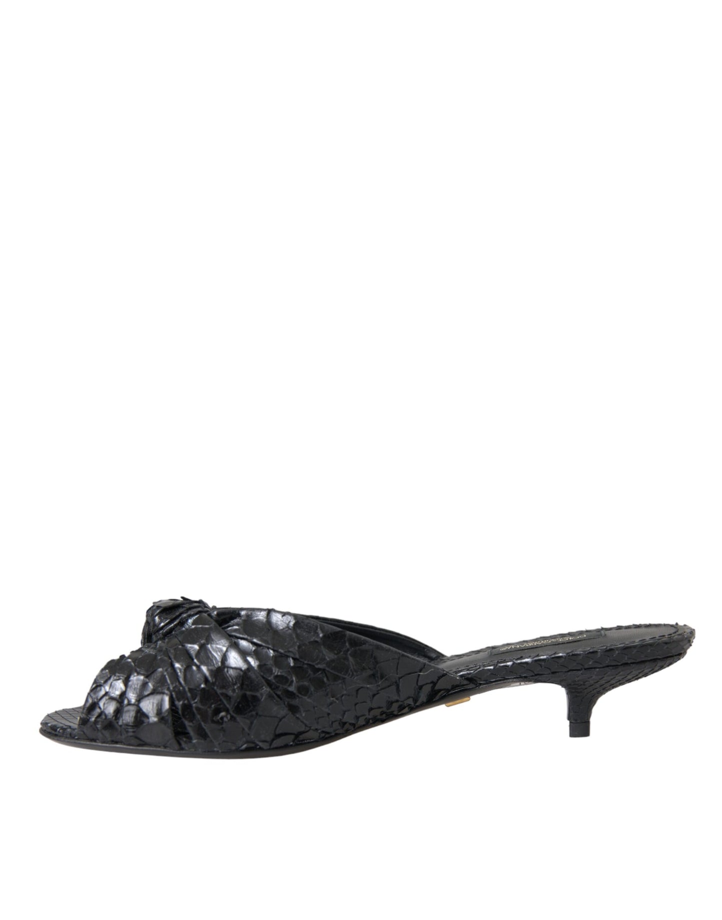 Scarpe con tacco in pelle esotica nera Dolce &amp; Gabbana