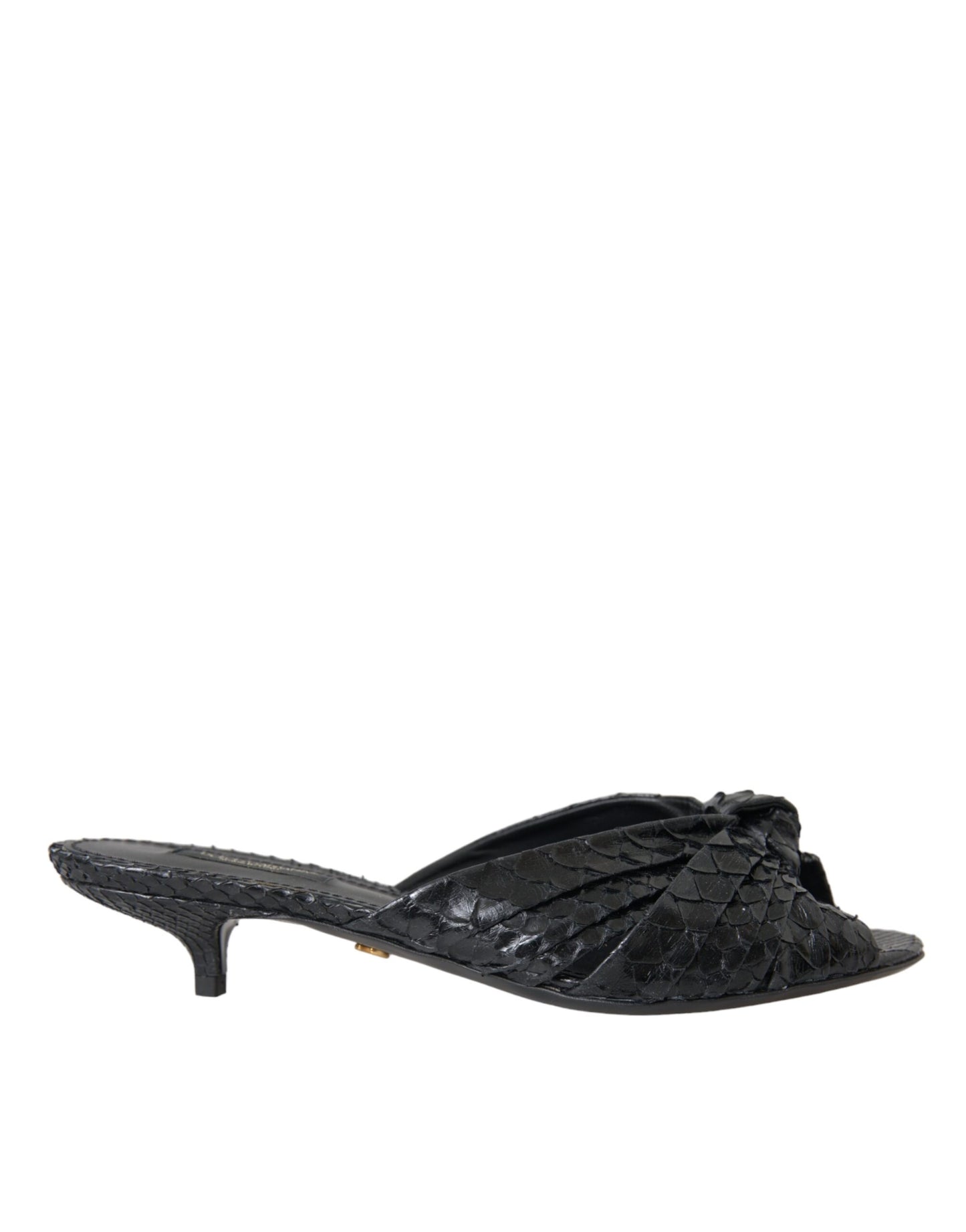 Scarpe con tacco in pelle esotica nera Dolce &amp; Gabbana