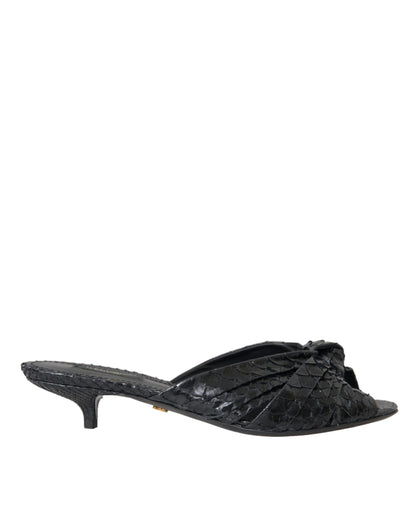 Scarpe con tacco in pelle esotica nera Dolce &amp; Gabbana