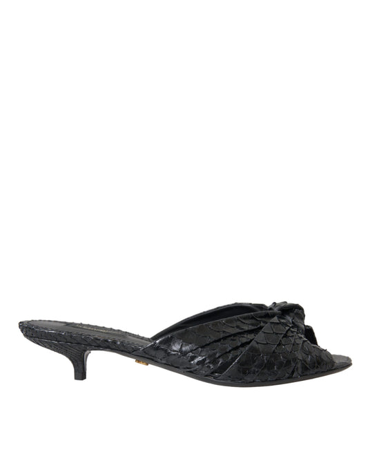 Scarpe con tacco in pelle esotica nera Dolce &amp; Gabbana