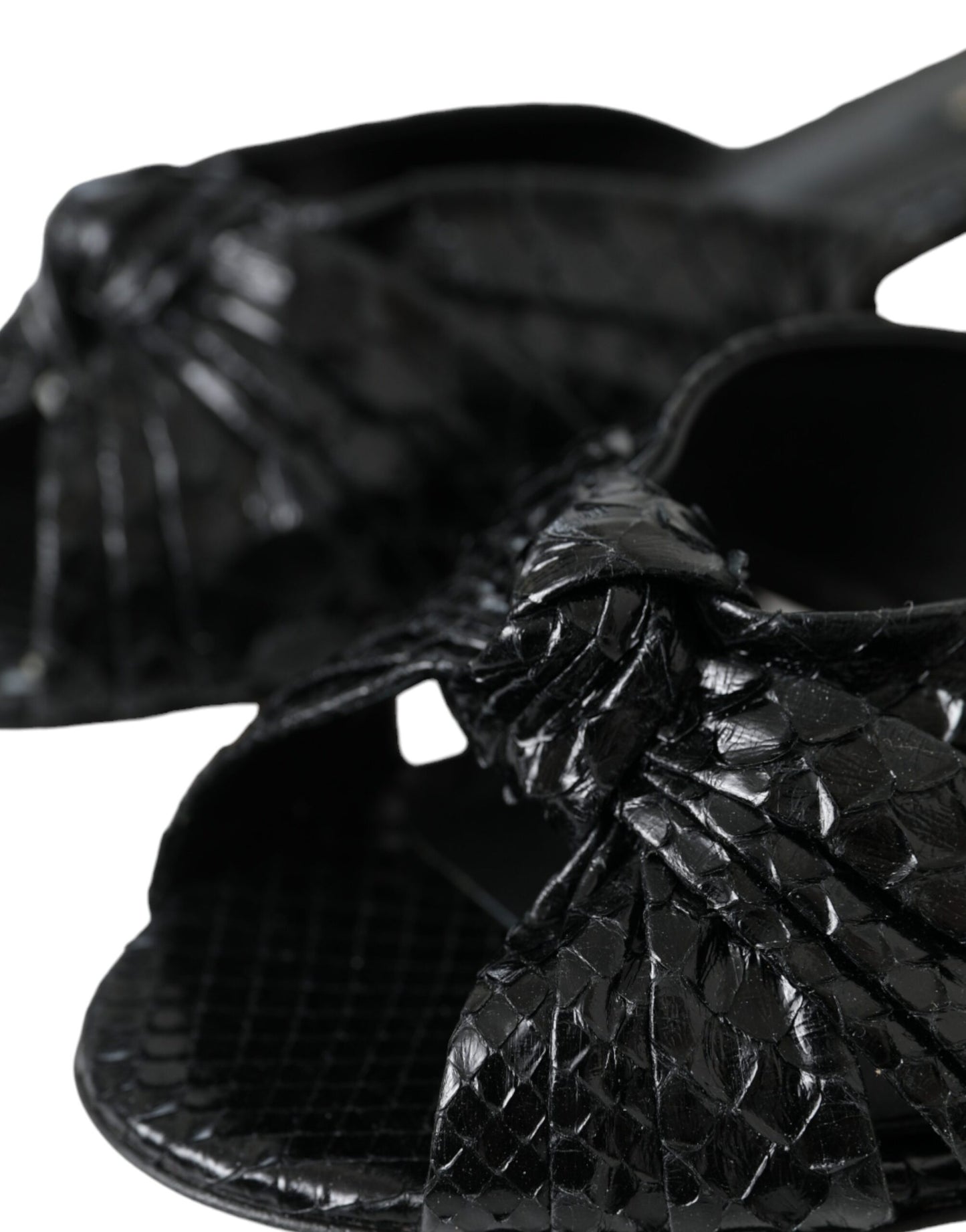 Scarpe con tacco in pelle esotica nera Dolce &amp; Gabbana
