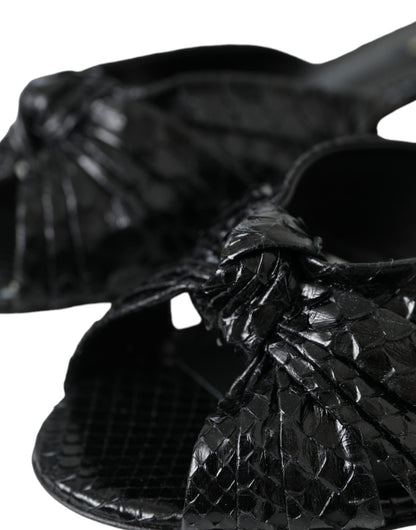 Scarpe con tacco in pelle esotica nera Dolce &amp; Gabbana