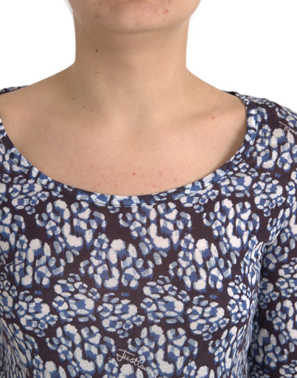 Top e camicetta intima a maniche lunghe in pizzo floreale blu Just Cavalli