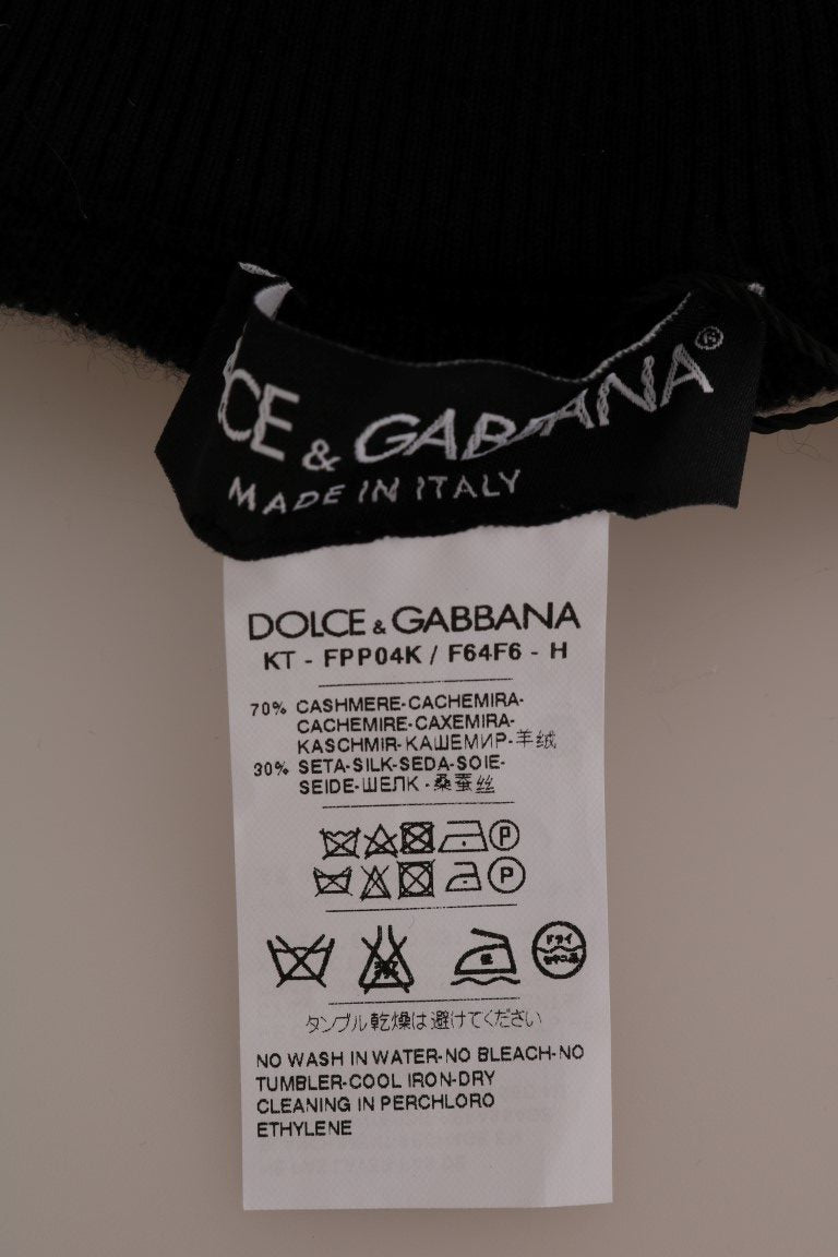 Calze elasticizzate in seta e cashmere nero Dolce &amp; Gabbana