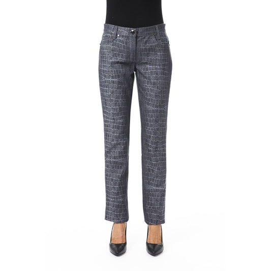 Pantaloni da donna in viscosa nera BYBLOS