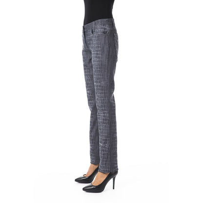 Pantaloni da donna in viscosa nera BYBLOS