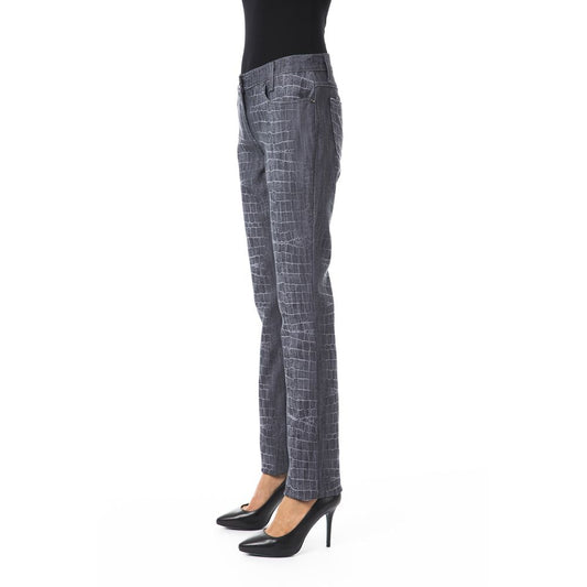 Pantaloni da donna in viscosa nera BYBLOS