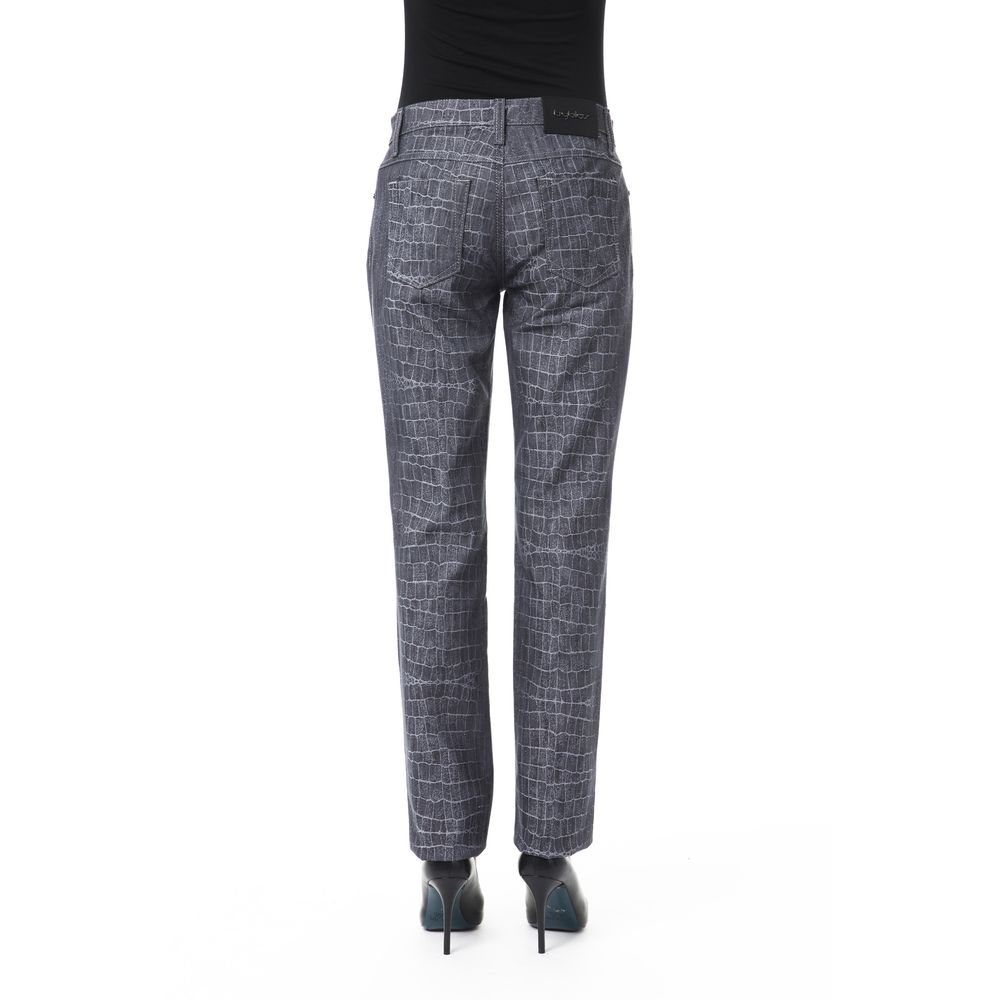 Pantaloni da donna in viscosa nera BYBLOS