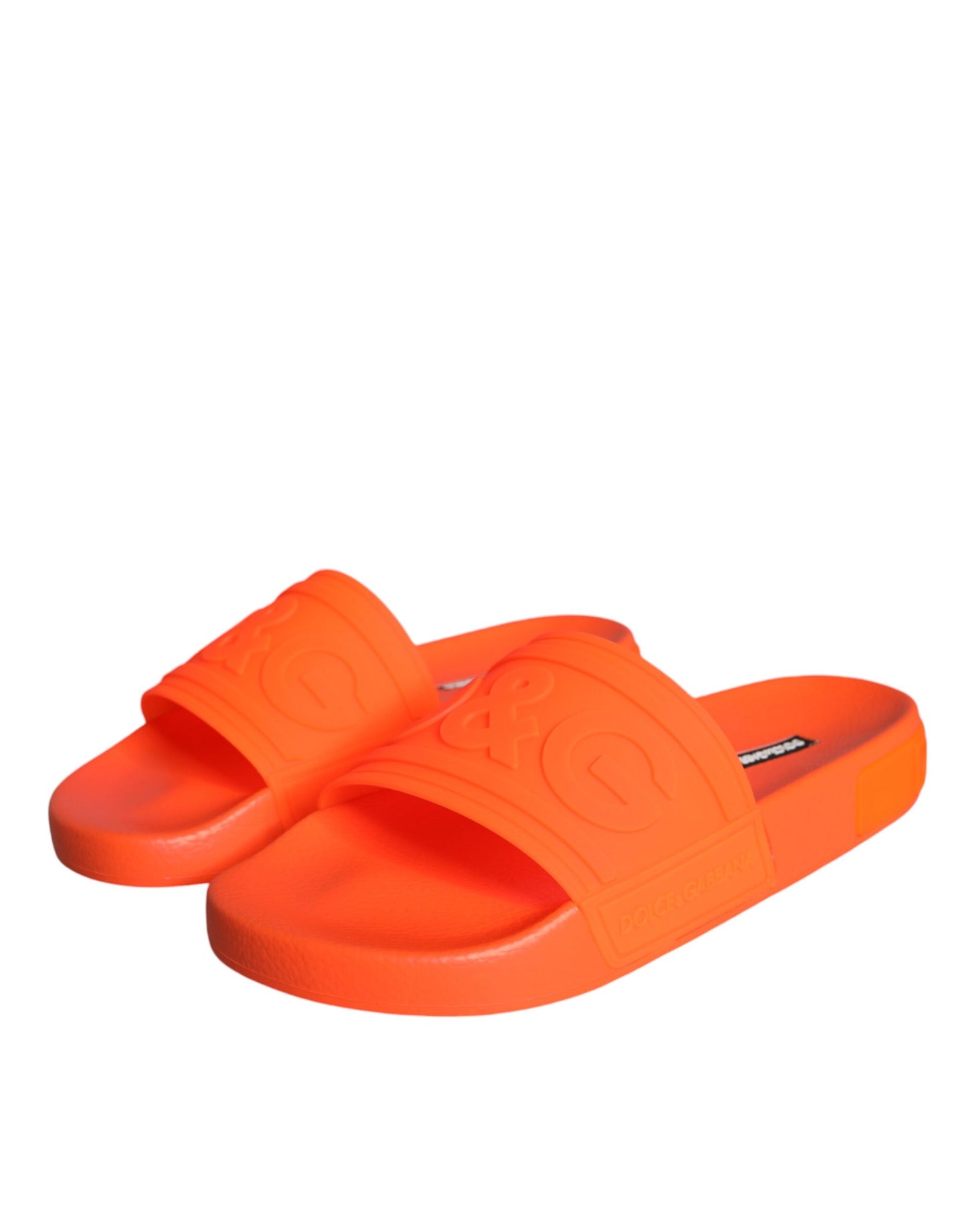Sandali in gomma arancione Dolce &amp; Gabbana, scarpe da spiaggia