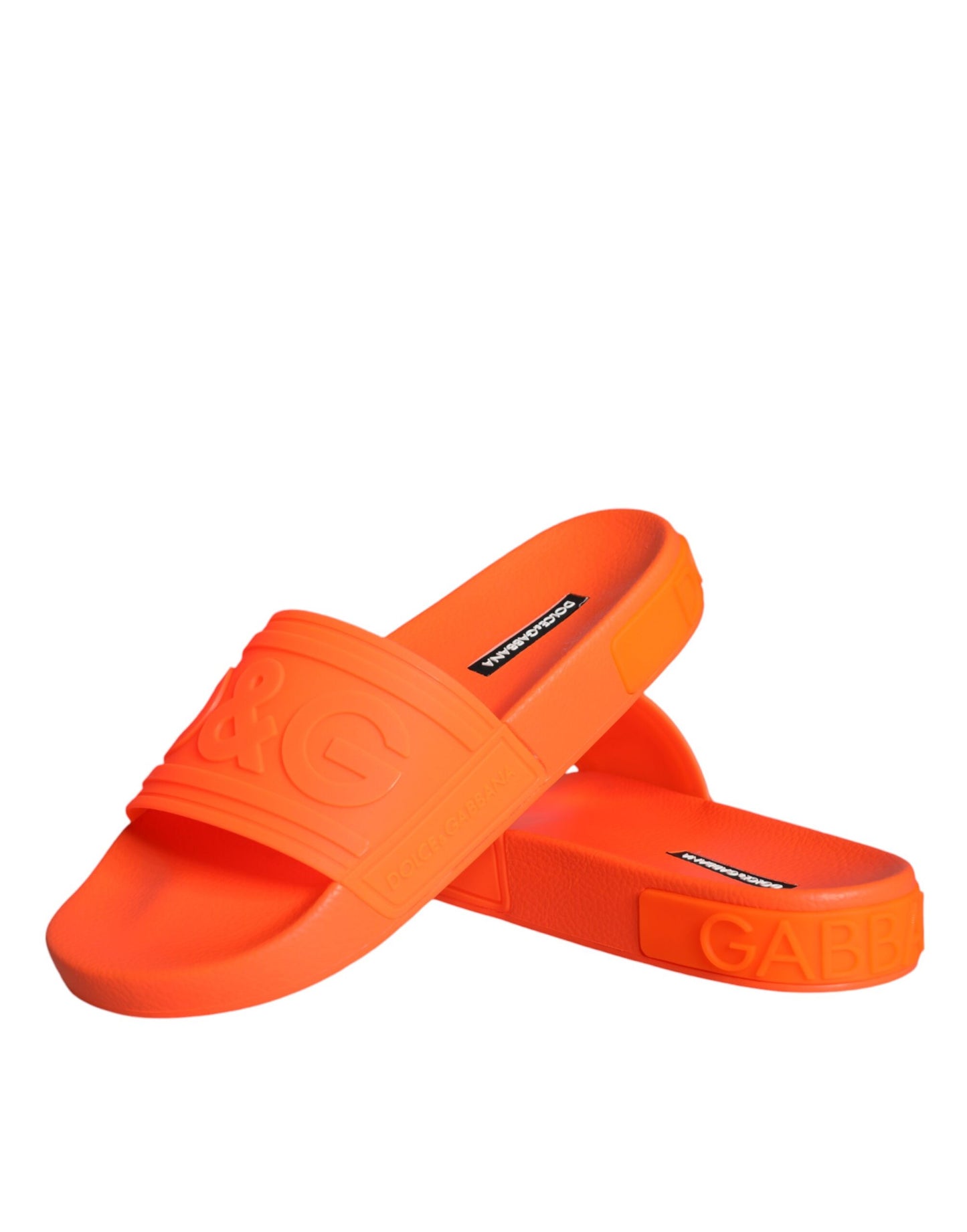 Sandali in gomma arancione Dolce &amp; Gabbana, scarpe da spiaggia
