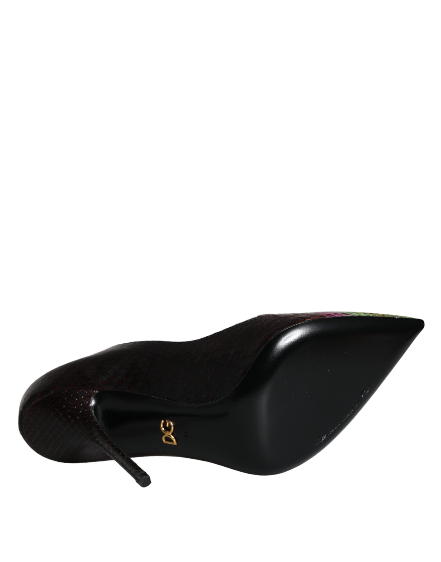 Scarpe con tacco in pelle esotica multicolore Dolce &amp; Gabbana