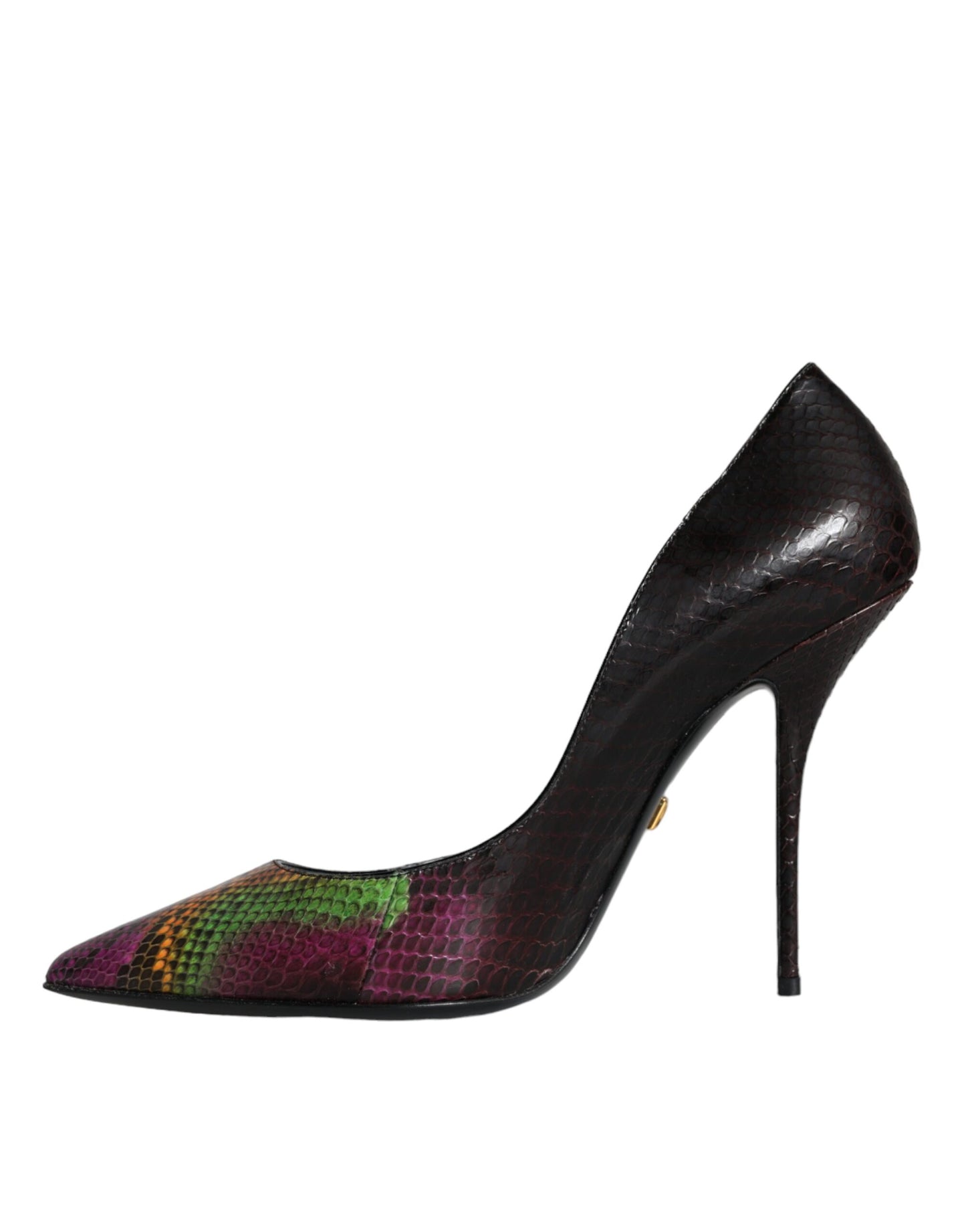 Scarpe con tacco in pelle esotica multicolore Dolce &amp; Gabbana