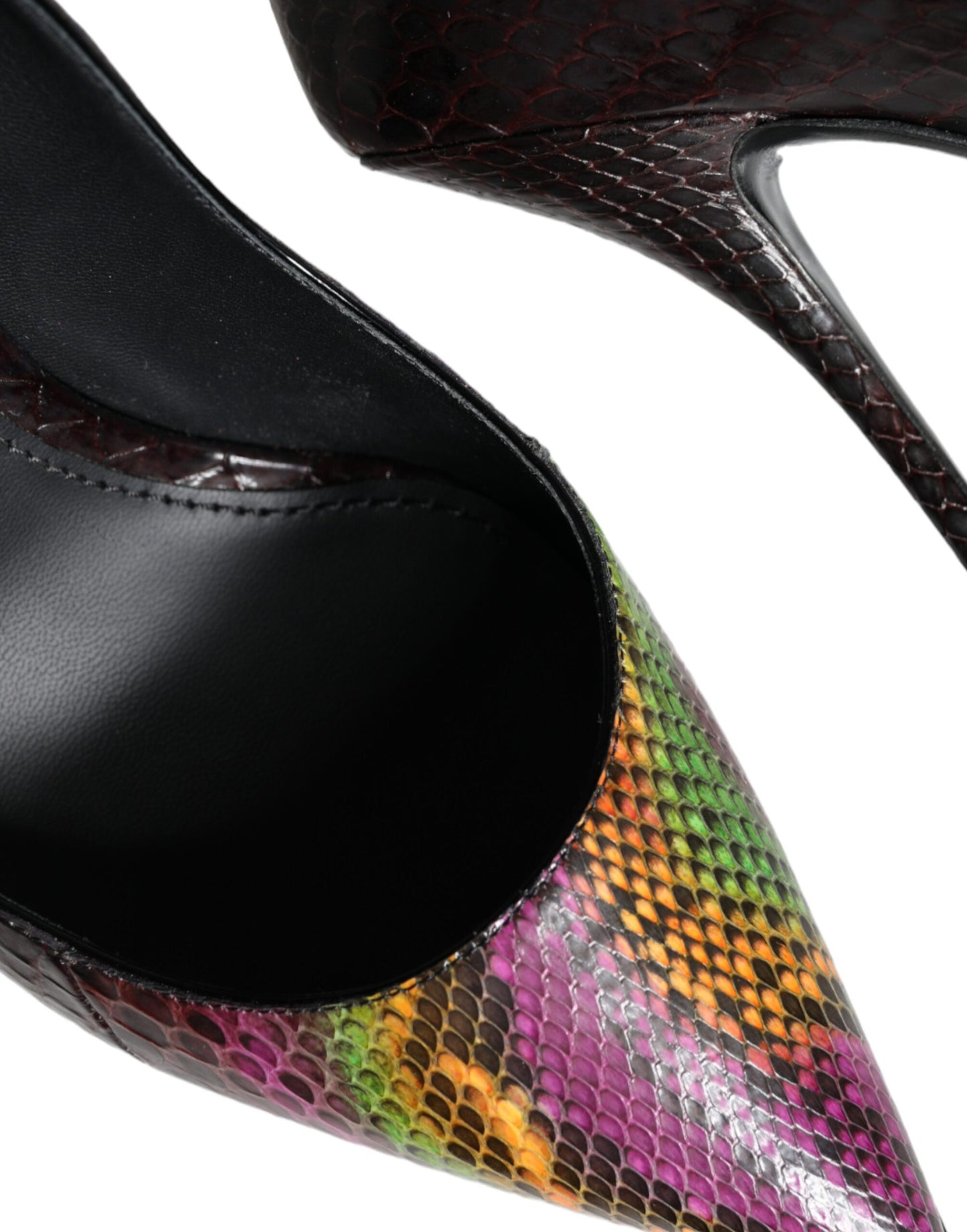 Scarpe con tacco in pelle esotica multicolore Dolce &amp; Gabbana