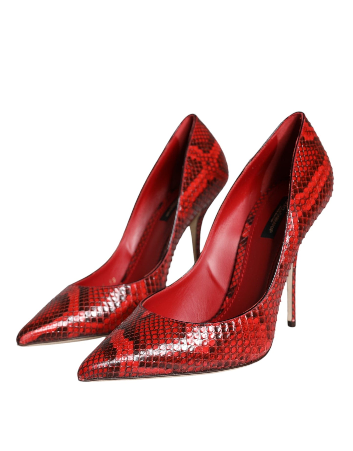 Scarpe con tacco a spillo in pelle rossa Dolce &amp; Gabbana
