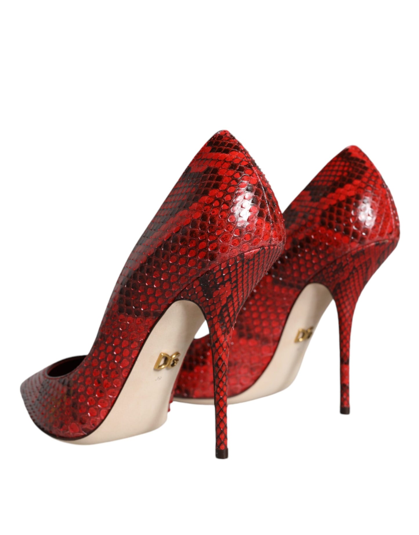 Scarpe con tacco a spillo in pelle rossa Dolce &amp; Gabbana