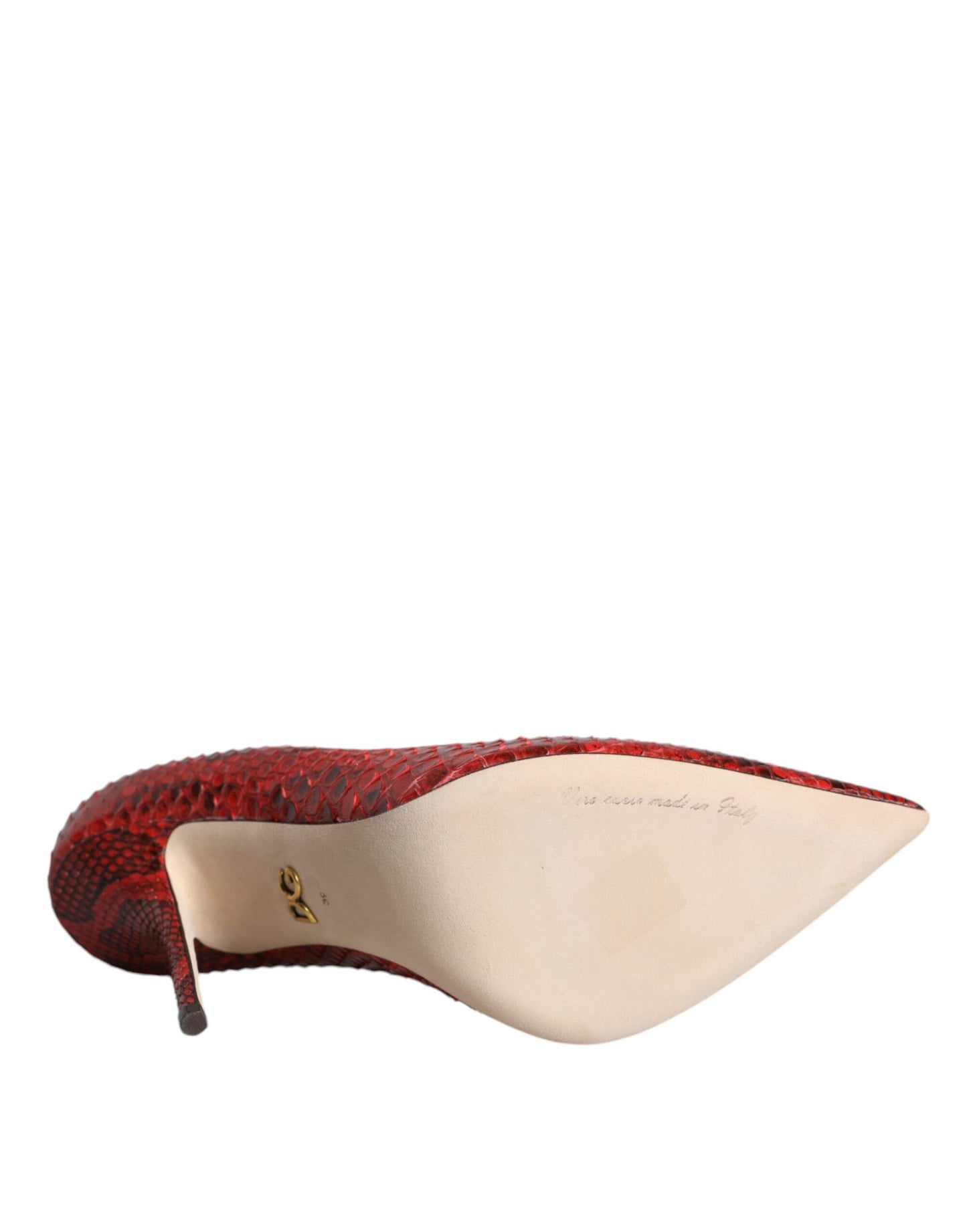 Scarpe con tacco a spillo in pelle rossa Dolce &amp; Gabbana