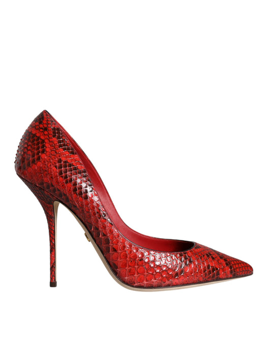 Scarpe con tacco a spillo in pelle rossa Dolce &amp; Gabbana