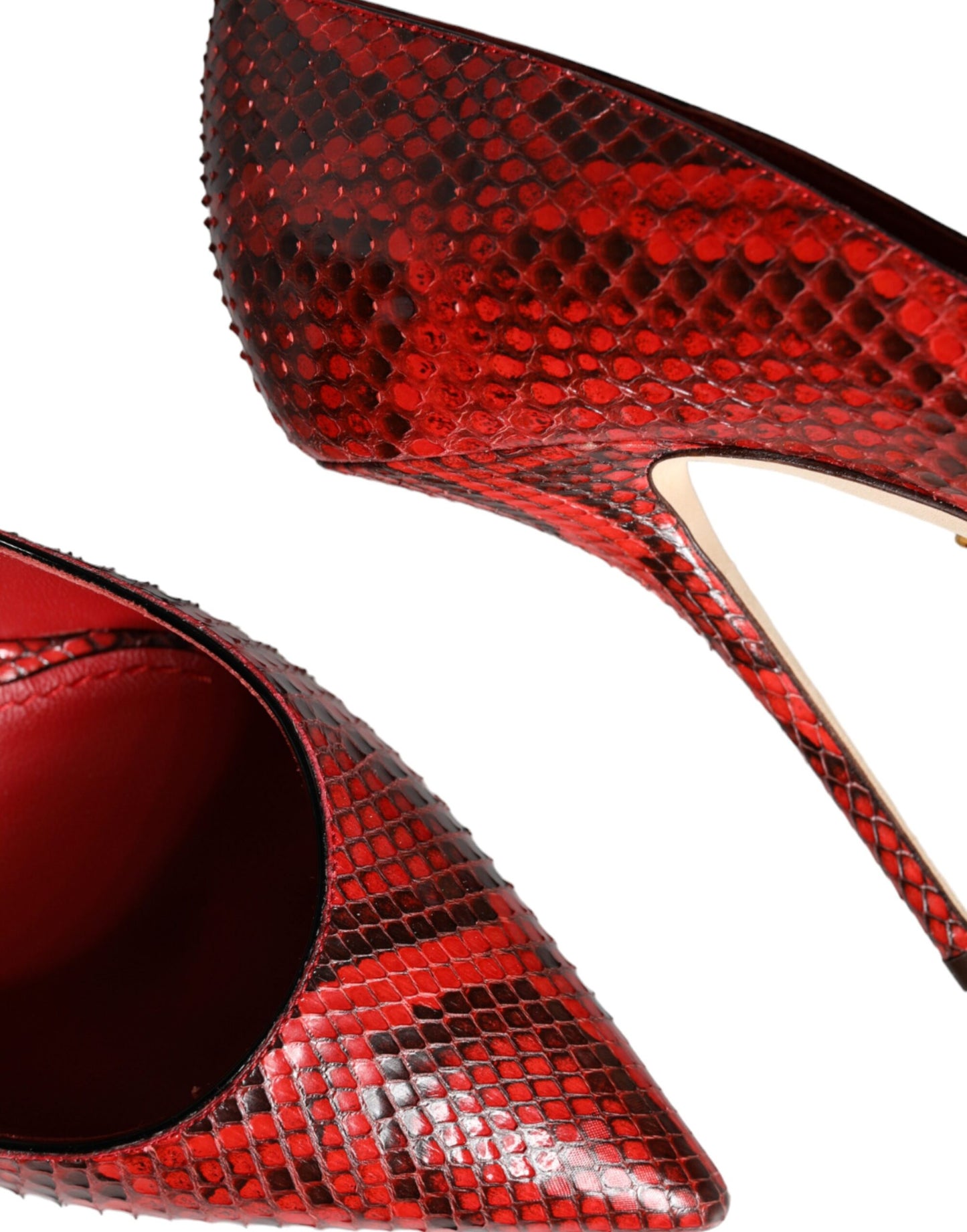 Scarpe con tacco a spillo in pelle rossa Dolce &amp; Gabbana