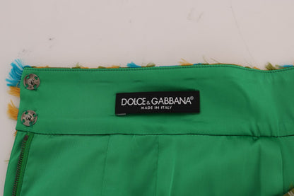 Gonna dritta a tubino in jacquard multicolore Dolce &amp; Gabbana