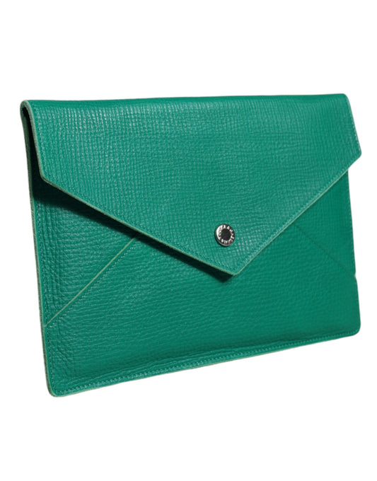 Borsa a mano Dolce &amp; Gabbana in pelle verde, pochette, mini borsa, custodia per tablet