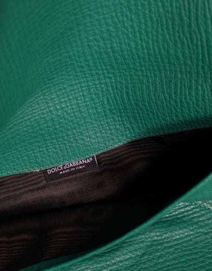 Borsa a mano Dolce &amp; Gabbana in pelle verde, pochette, mini borsa, custodia per tablet