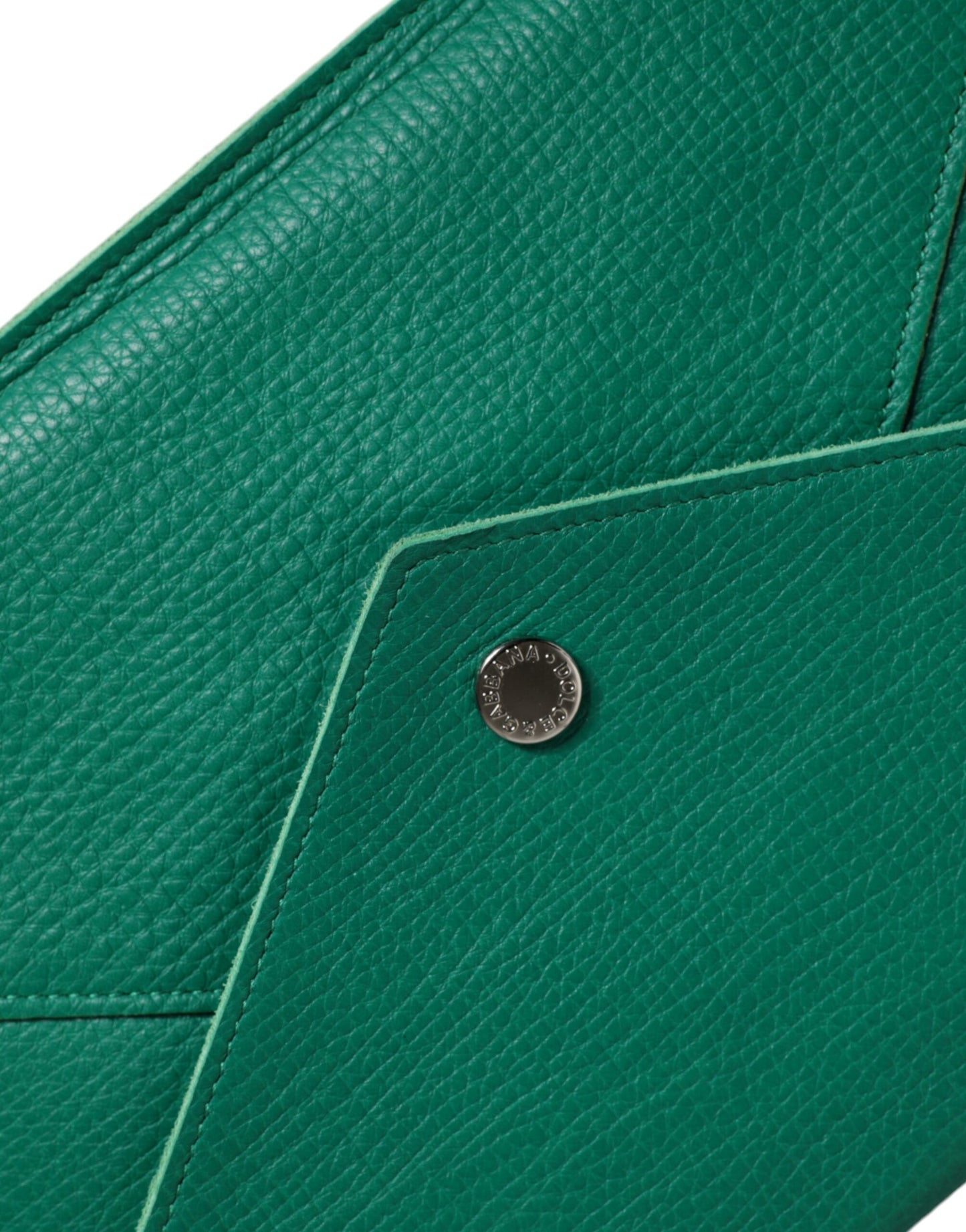 Borsa a mano Dolce &amp; Gabbana in pelle verde, pochette, mini borsa, custodia per tablet