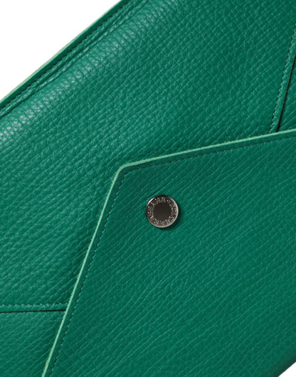 Borsa a mano Dolce &amp; Gabbana in pelle verde, pochette, mini borsa, custodia per tablet