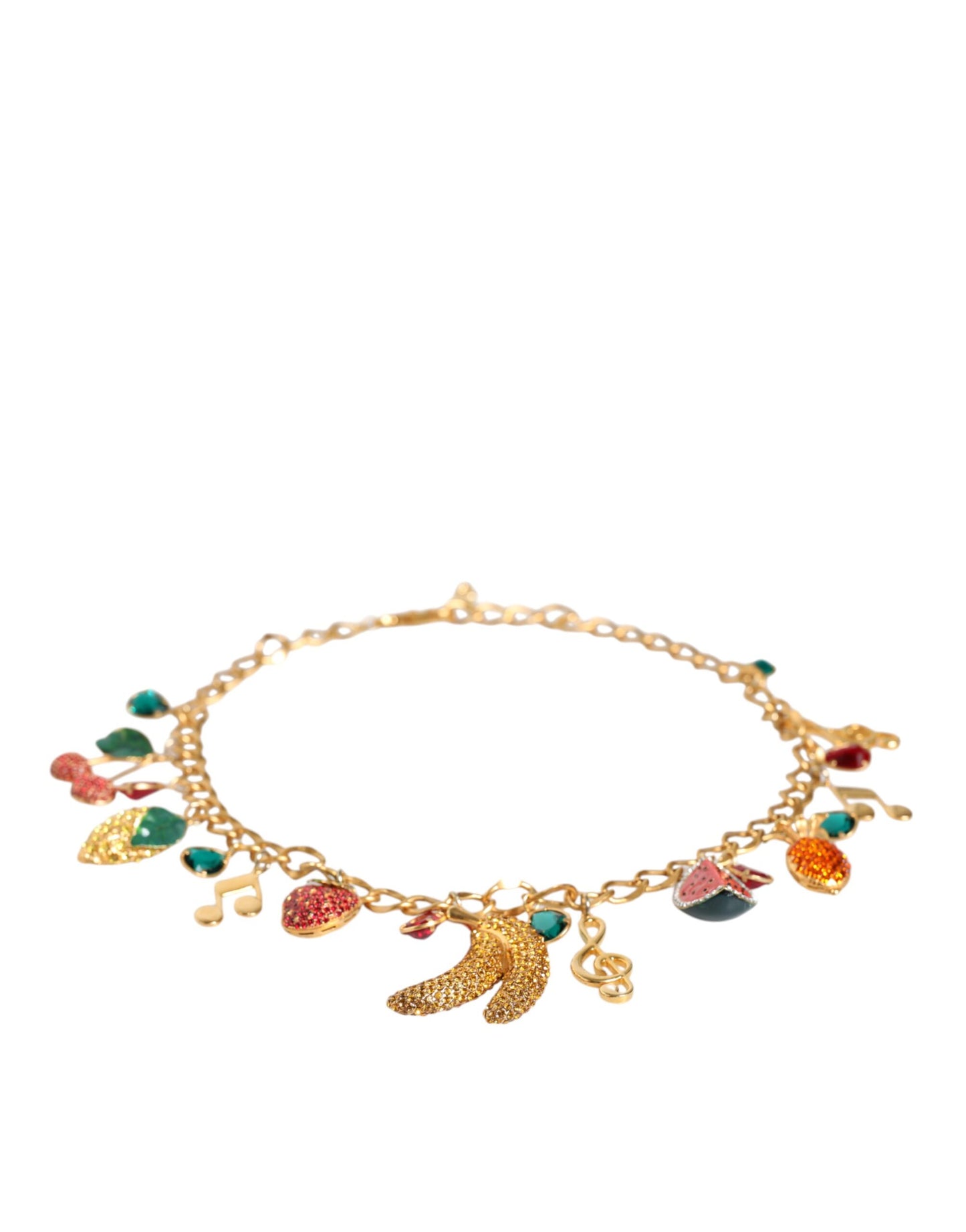Cintura Dolce &amp; Gabbana in ottone dorato con cristalli fruttati