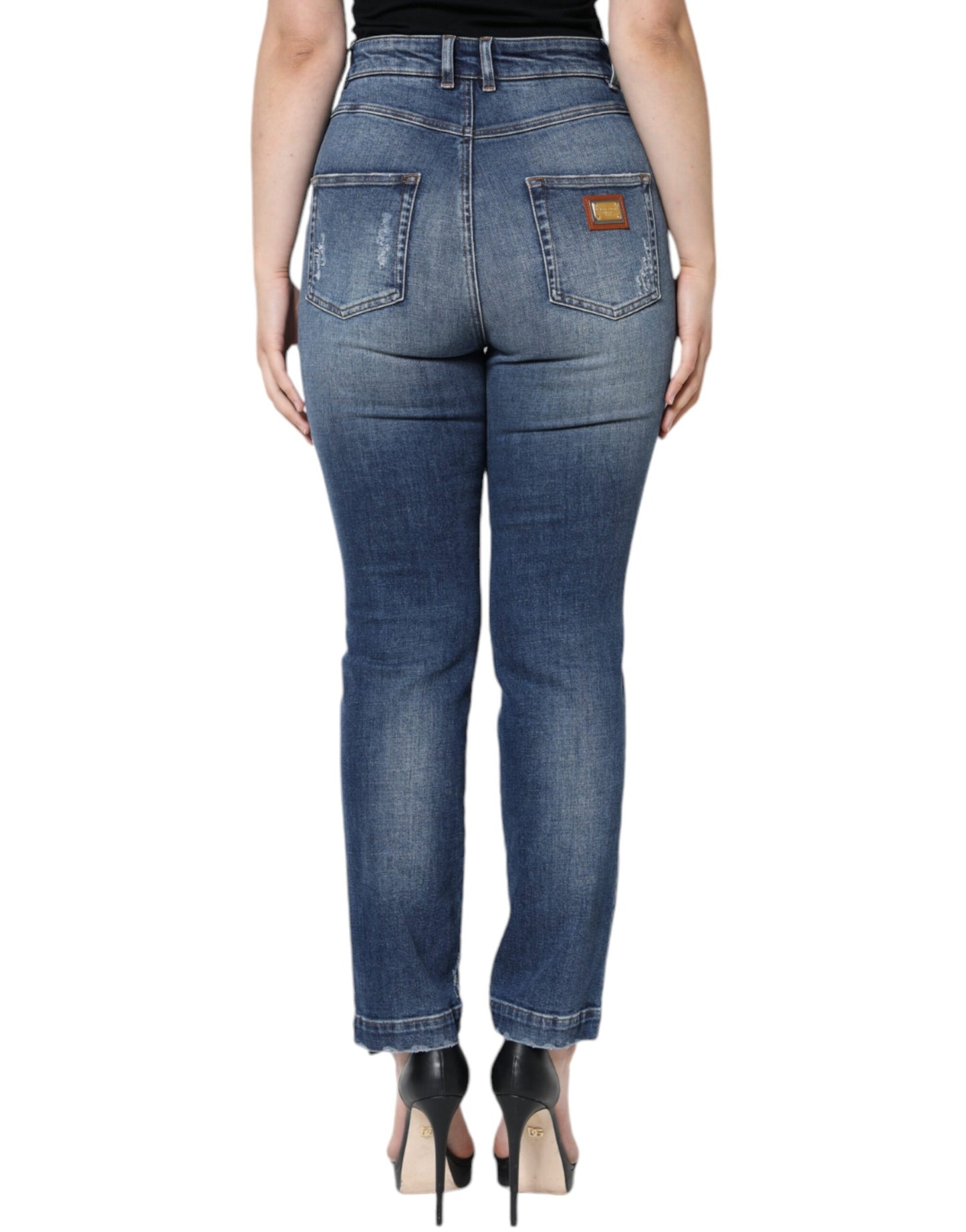 Jeans skinny in cotone blu scuro Dolce &amp; Gabbana