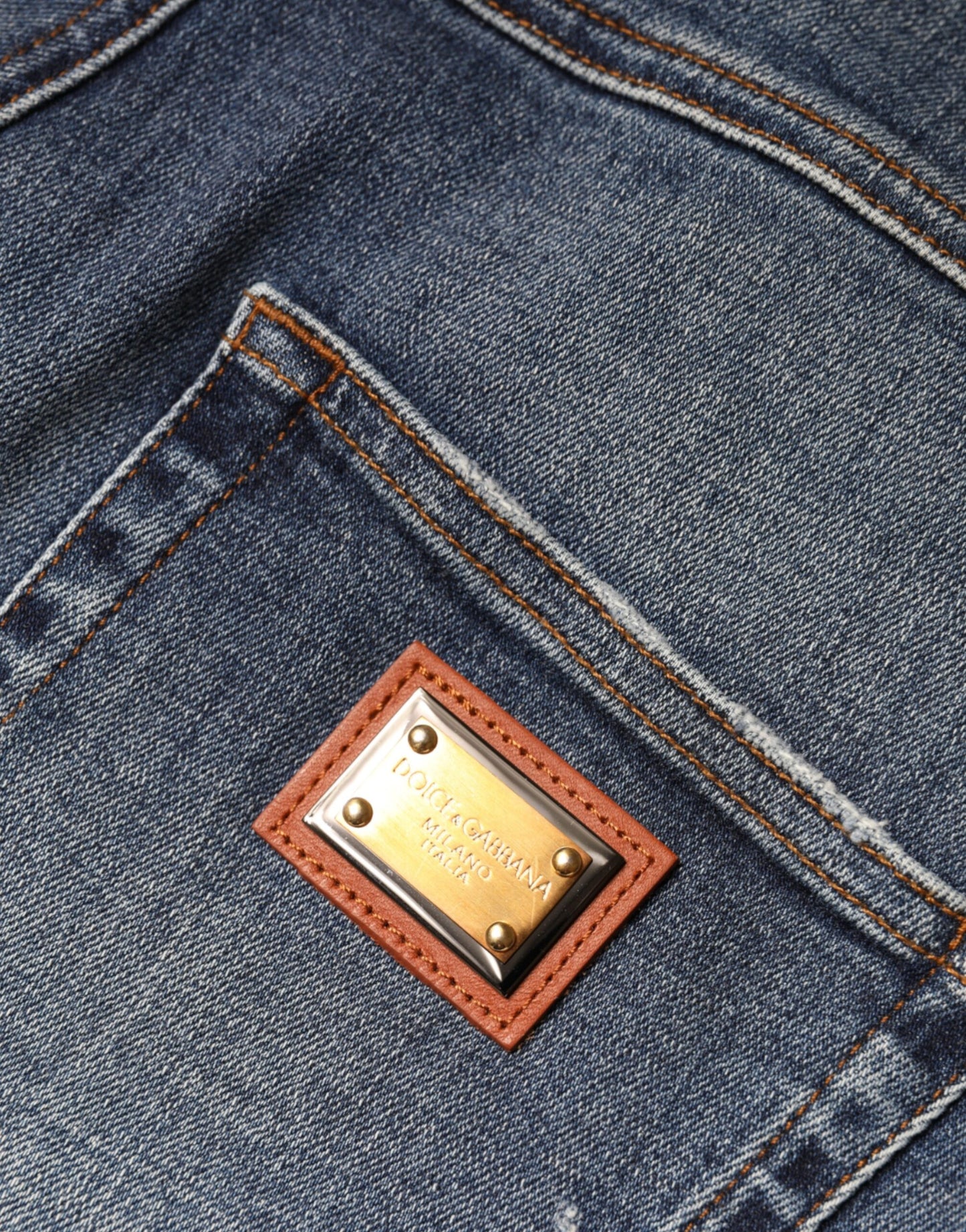 Jeans skinny in cotone blu scuro Dolce &amp; Gabbana