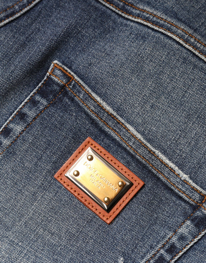 Jeans skinny in cotone blu scuro Dolce &amp; Gabbana