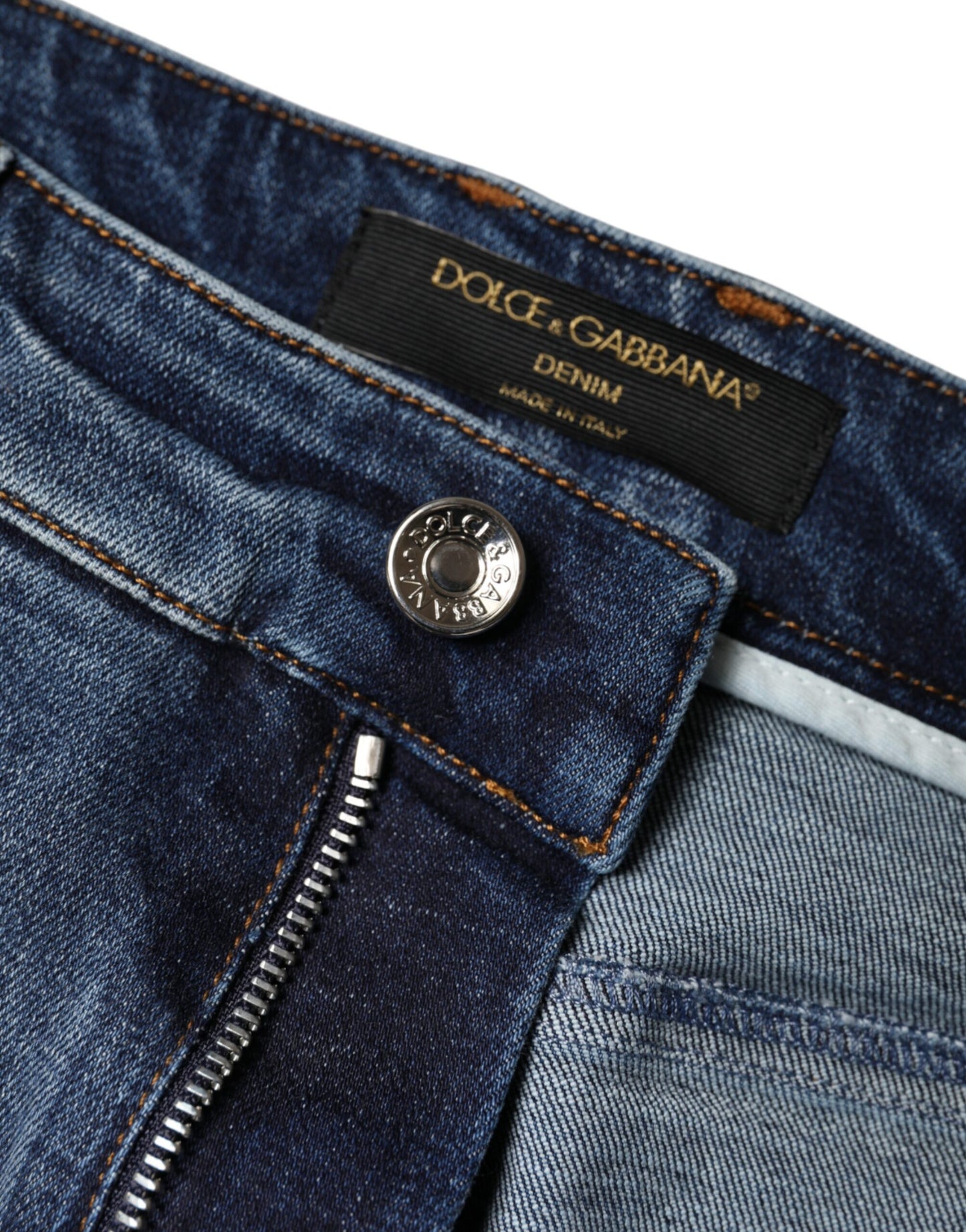 Jeans skinny in cotone blu scuro Dolce &amp; Gabbana