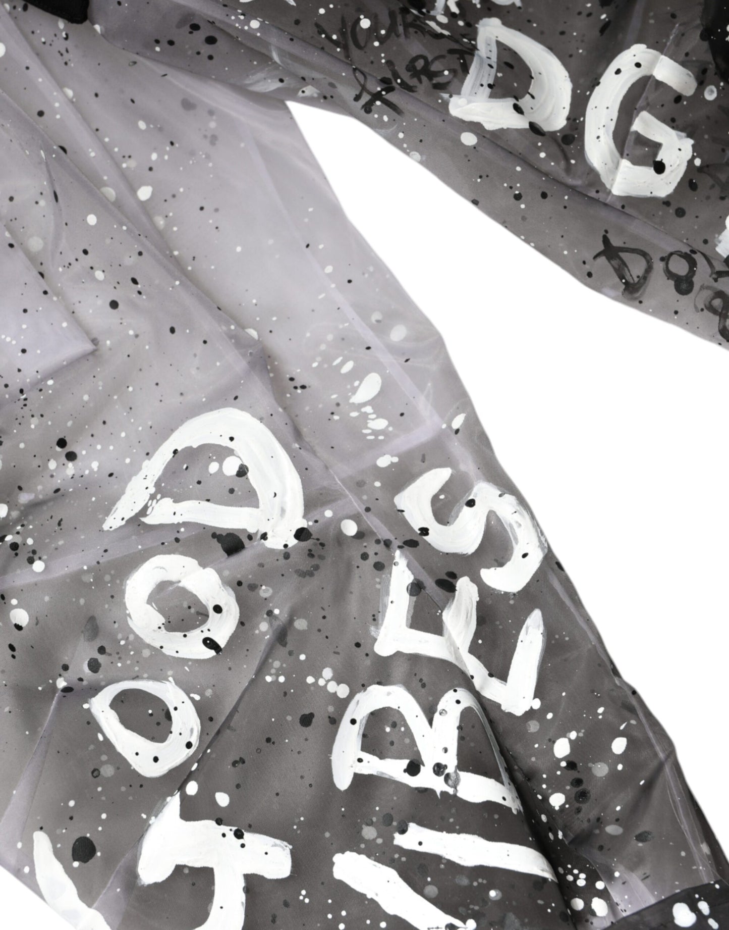 Pantaloni cargo corti Dolce &amp; Gabbana bianchi trasparenti con logo