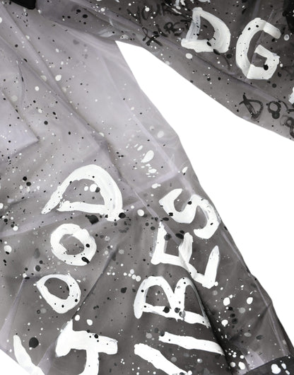 Pantaloni cargo corti Dolce &amp; Gabbana bianchi trasparenti con logo