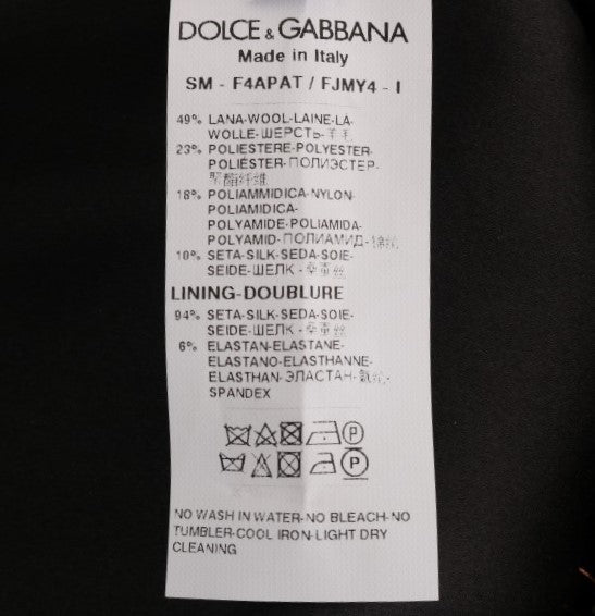 Minigonna corta nera e oro Dolce &amp; Gabbana