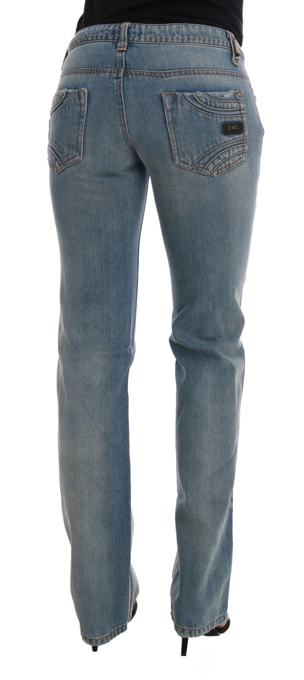 Jeans classici in cotone blu lavato Costume National