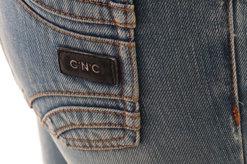Jeans classici in cotone blu lavato Costume National