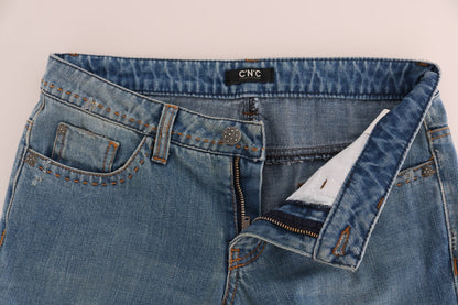 Jeans classici in cotone blu lavato Costume National