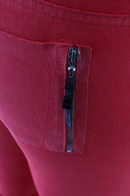 Jeans aderenti elasticizzati in cotone rosso Costume National