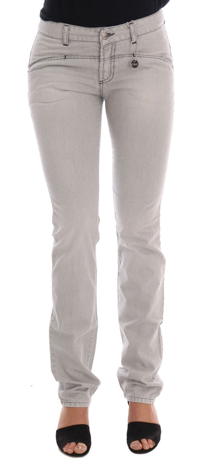 Jeans slim in cotone grigio lavato Costume National