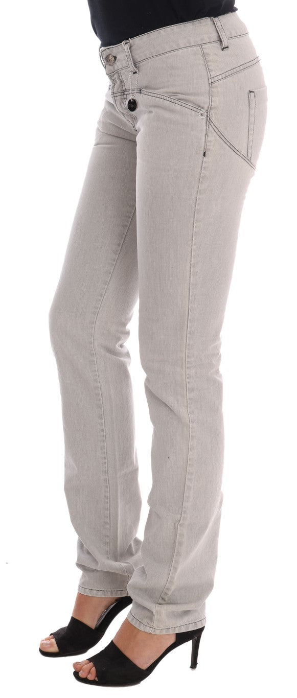 Jeans slim in cotone grigio lavato Costume National