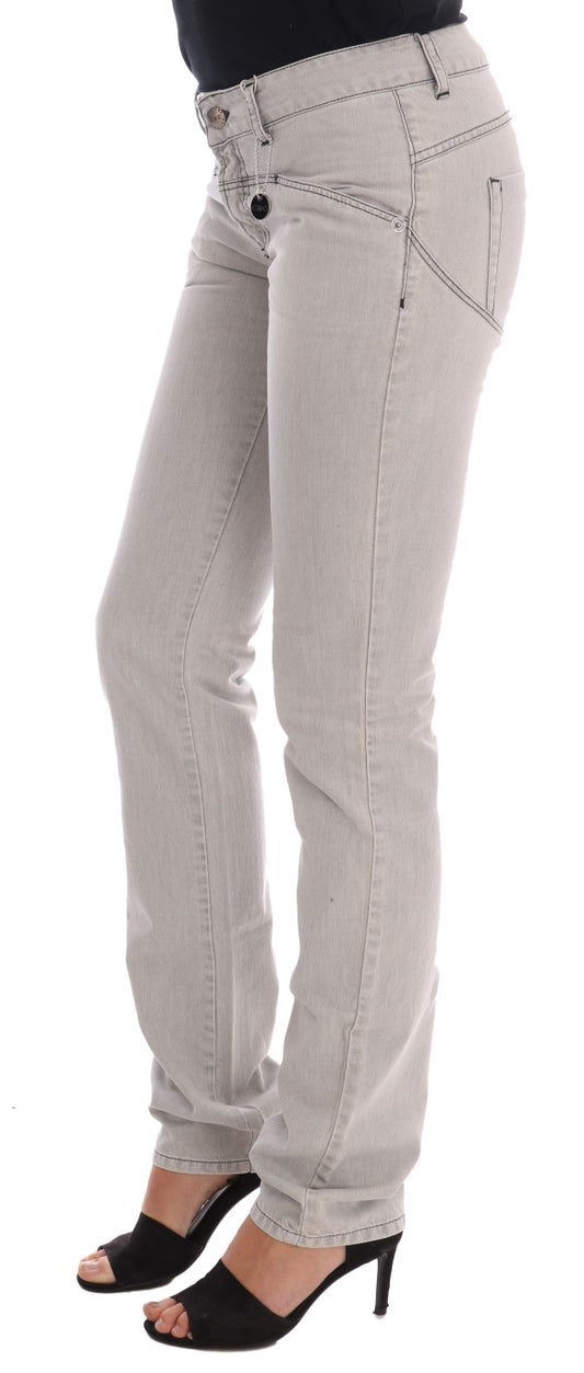Jeans slim in cotone grigio lavato Costume National
