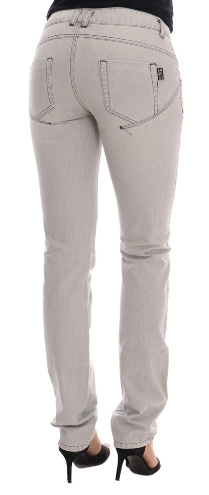 Jeans slim in cotone grigio lavato Costume National