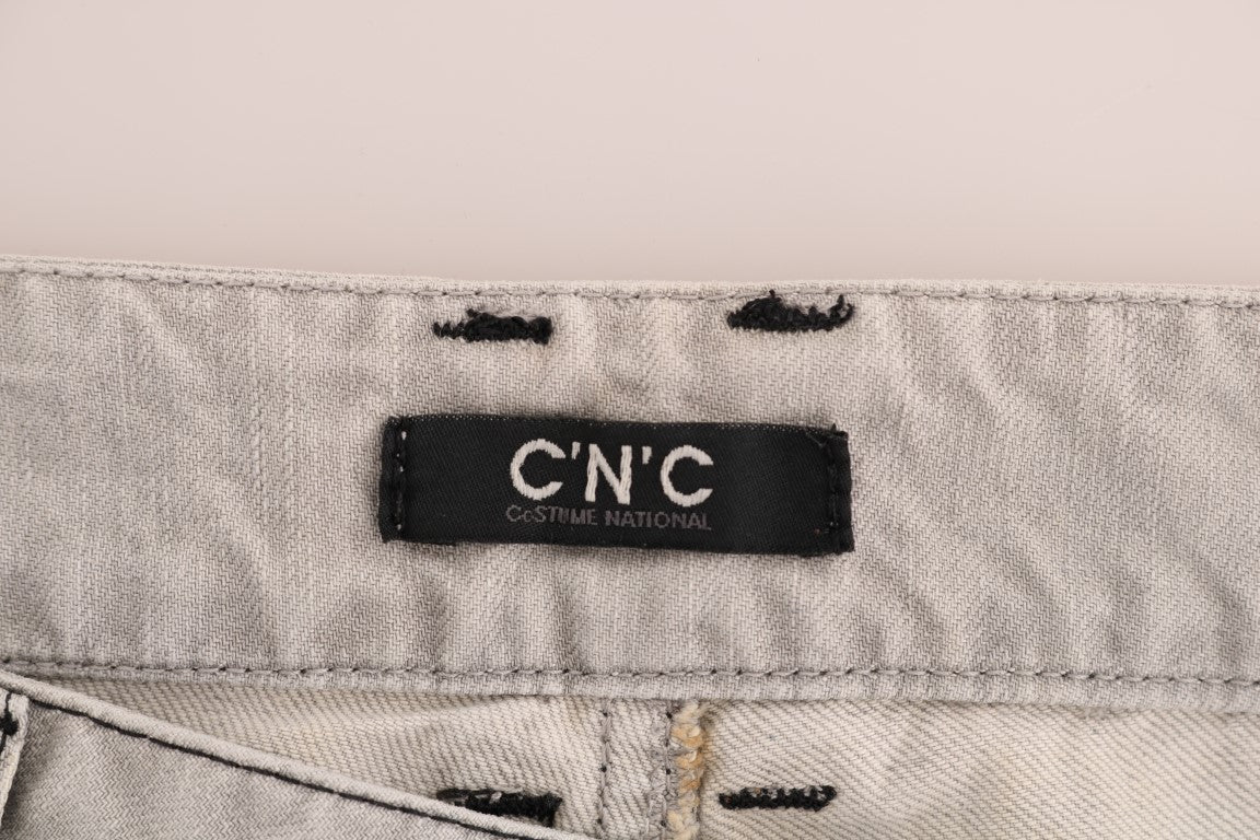 Jeans slim in cotone grigio lavato Costume National