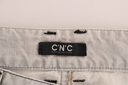 Jeans slim in cotone grigio lavato Costume National
