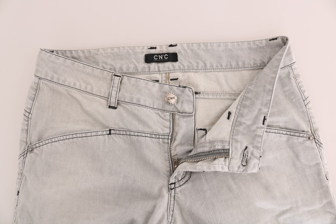Jeans slim in cotone grigio lavato Costume National