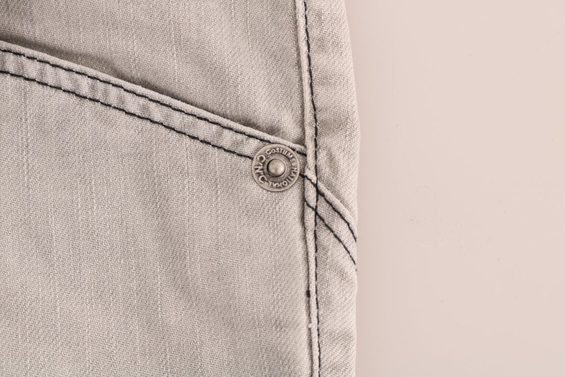 Jeans slim in cotone grigio lavato Costume National