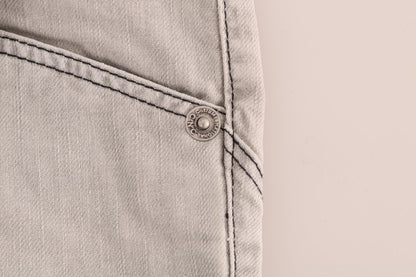 Jeans slim in cotone grigio lavato Costume National